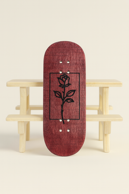 34mm Exotic Brazilian Purpleheart Veneer Rose