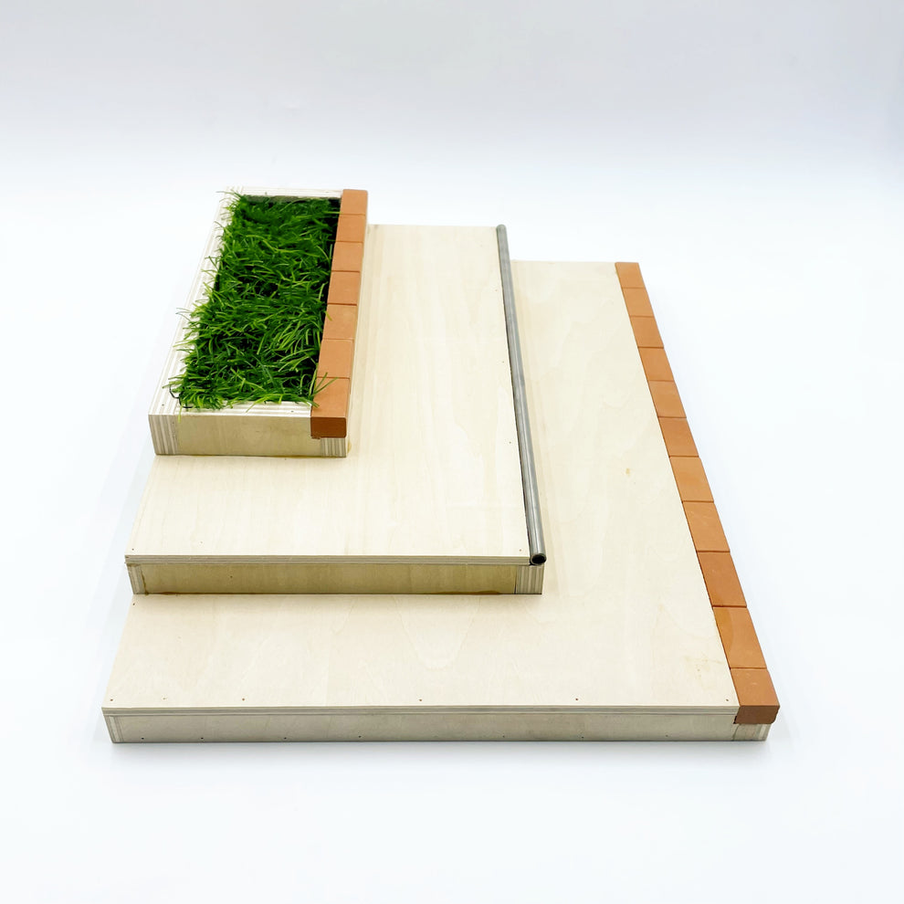 Multi-Level Wood & Brick Fingerboard Obstacle