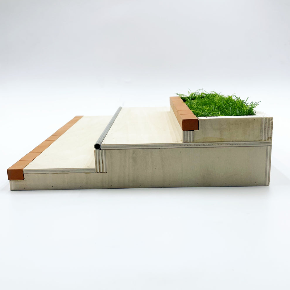 Multi-Level Wood & Brick Fingerboard Obstacle