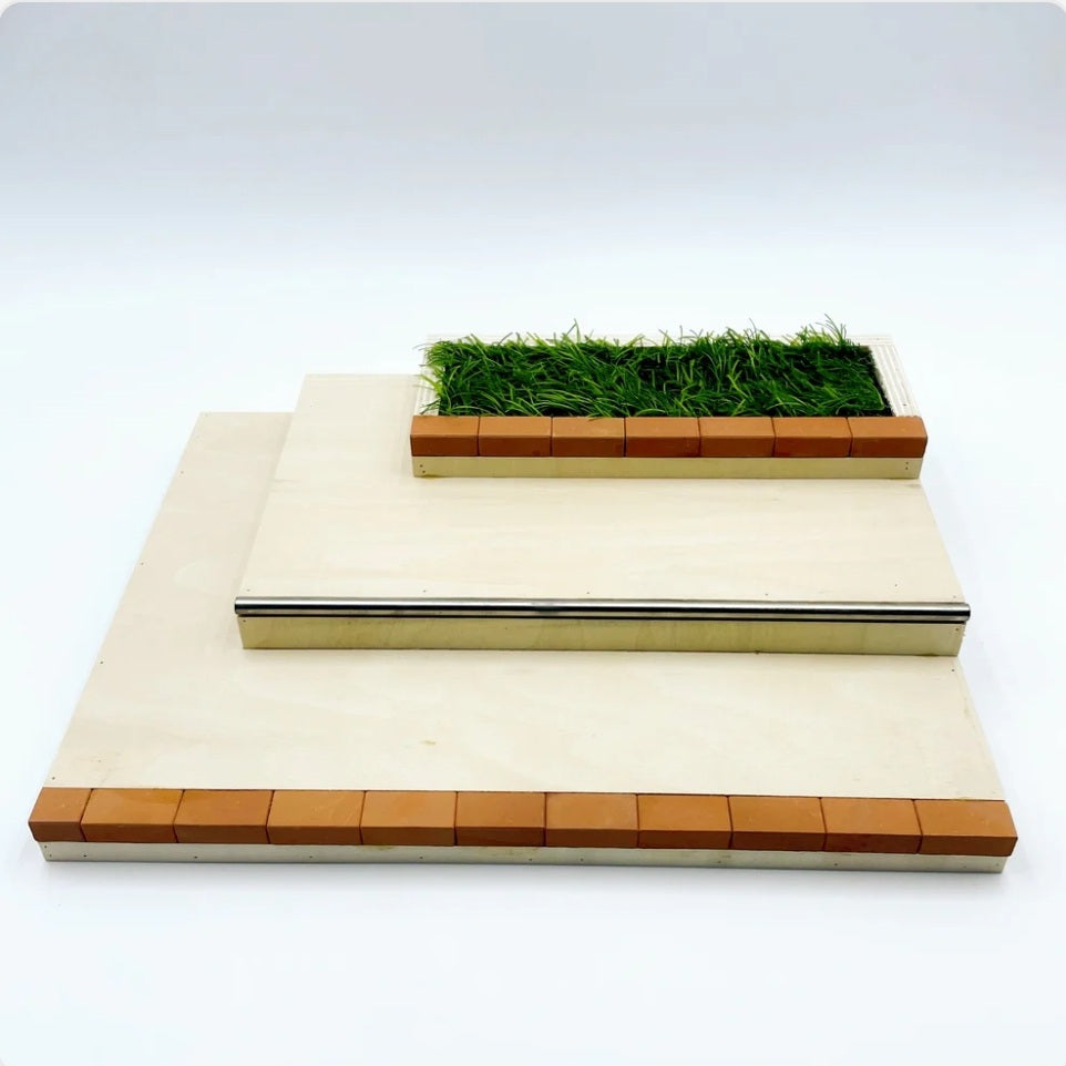 Multi-Level Wood & Brick Fingerboard Obstacle