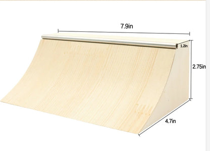 Handcrafted Wooden Quarter-Pipe